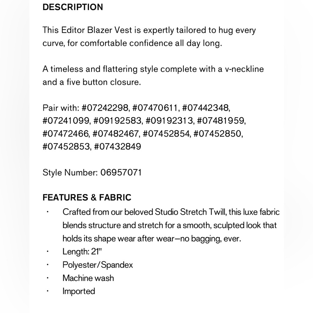 NWT Express Preview Editor Studio Stretch Twill Five Button Blazer Vest - Picture 7 of 7
